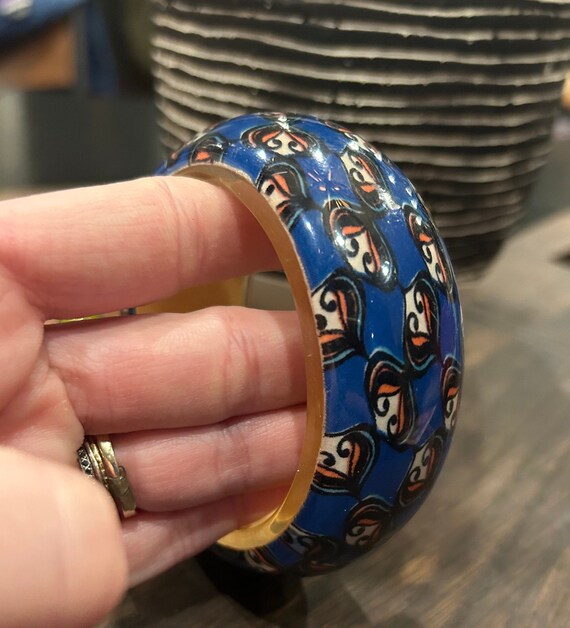 Patterned Statement Bracelet Bangle vintage - image 7