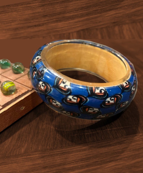 Patterned Statement Bracelet Bangle vintage - image 1