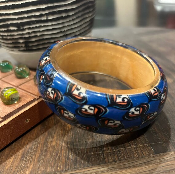 Patterned Statement Bracelet Bangle vintage - image 2