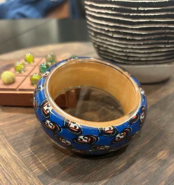 Patterned Statement Bracelet Bangle vintage - image 3