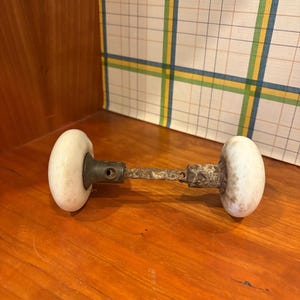 Antique White Porcelain Door Knob Hardware Architectural Salvage