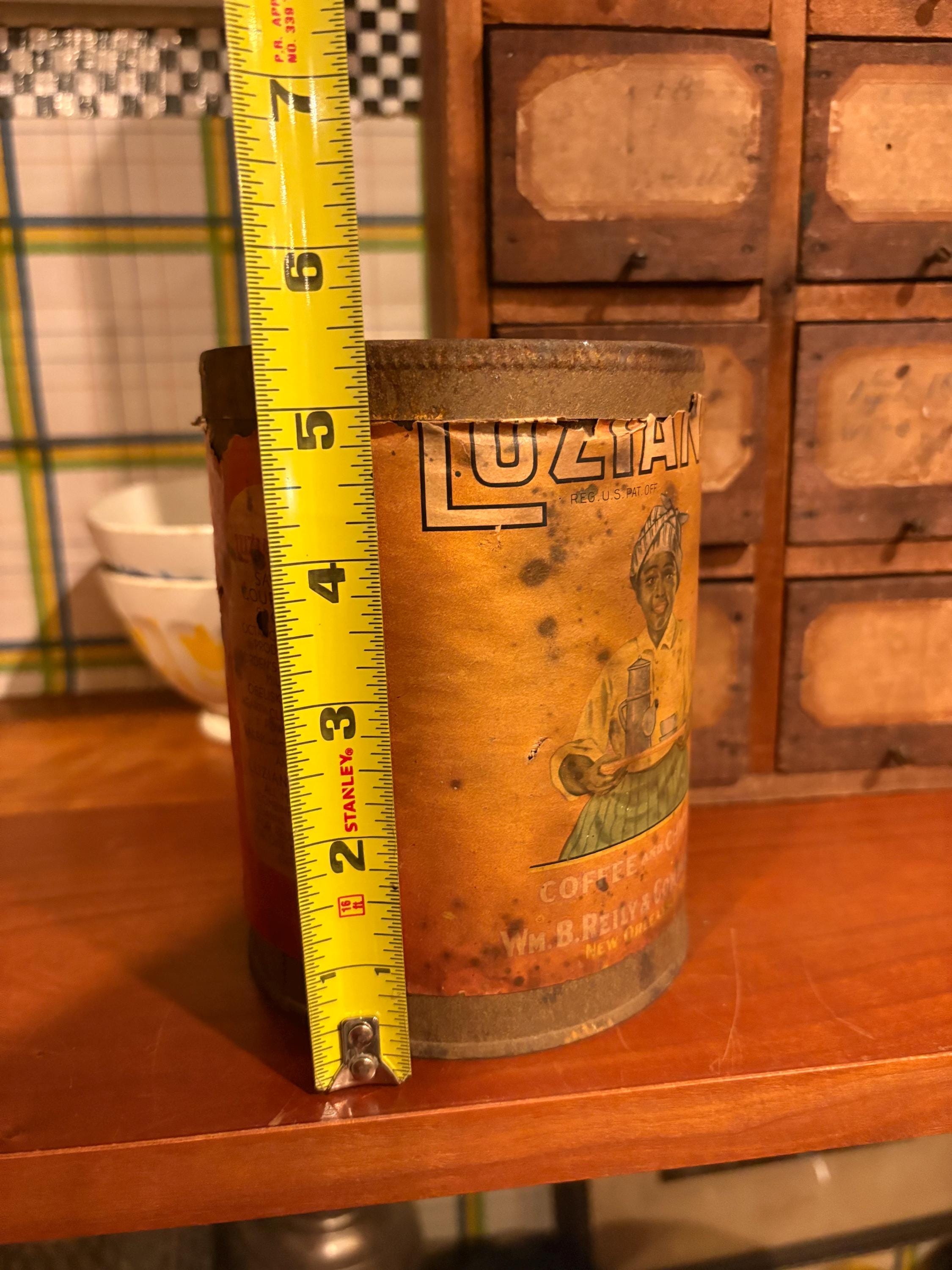 Luzianne Coffee & Chickory Tin Can Advertising Product Toleware