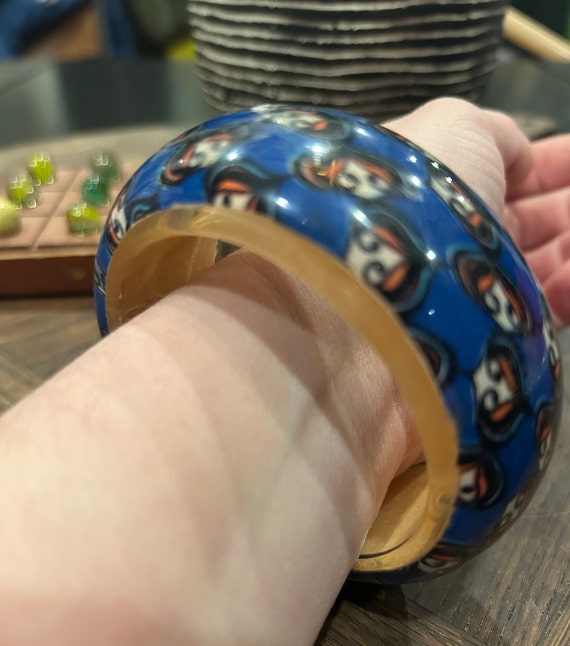 Patterned Statement Bracelet Bangle vintage - image 5