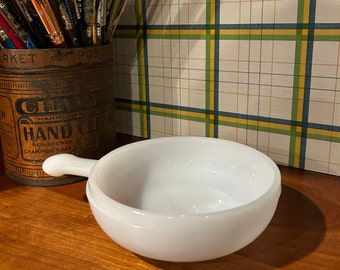 Plato cuenco con asa Estate Milk Glass