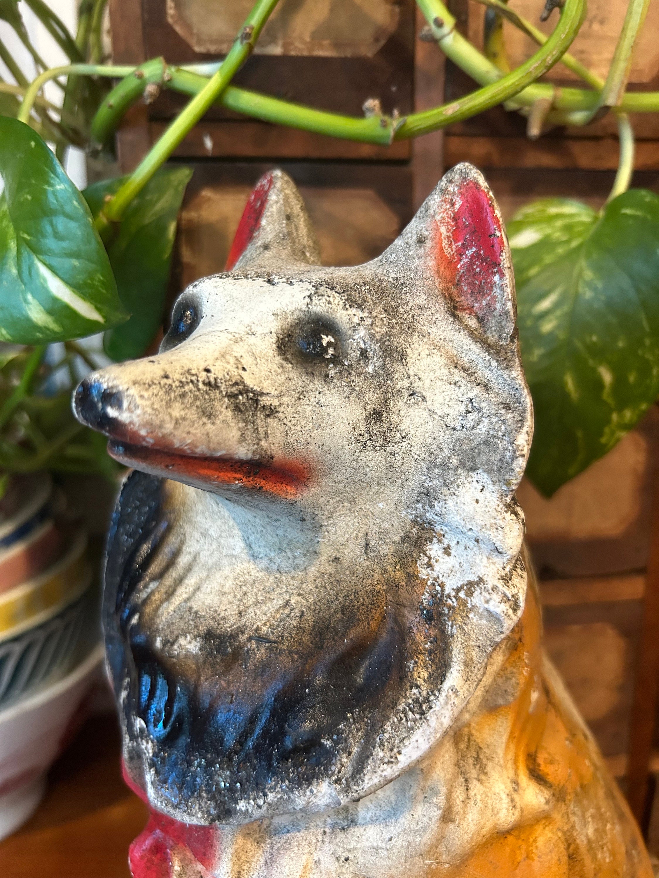 Chalkware Lassie Dog 1940s Carnival Prize Vintage Statue - Etsy