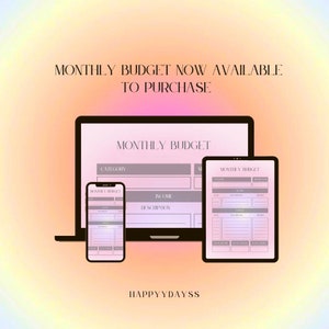 Monthly budget Planner for Goodnotes, Notability, iPad & Tablet | ADHD Planner | HappyyDayss monthly budget planner