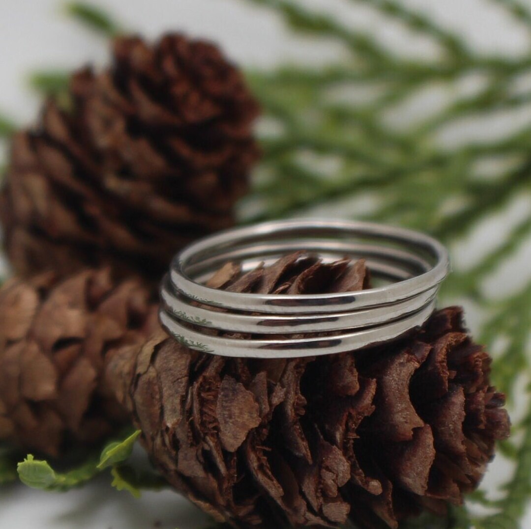Stack Rings Titanium Polished Titanium Stacking Rings Set Nickle-free Gift Set - Etsy Australia