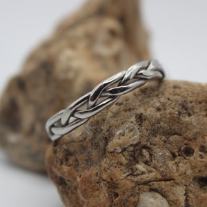 Titanium Braid Ring Handmade Braided Wedding Band