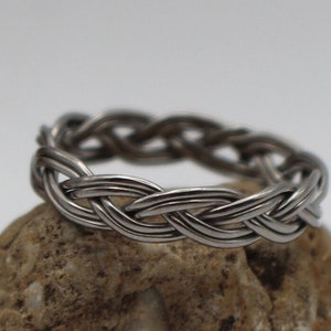 Titanium Double Braided Wedding Ring