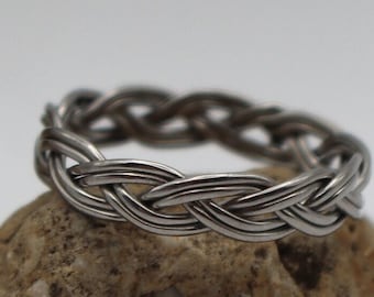 Titanium Double Braided Wedding Ring