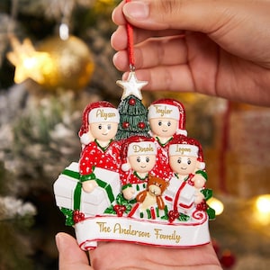 2023 Family Ornament With Names Custom Family Christmas Gift Personalized Name Engraved Ornament 2023 Personalized Xmas Gift Christmas Décor