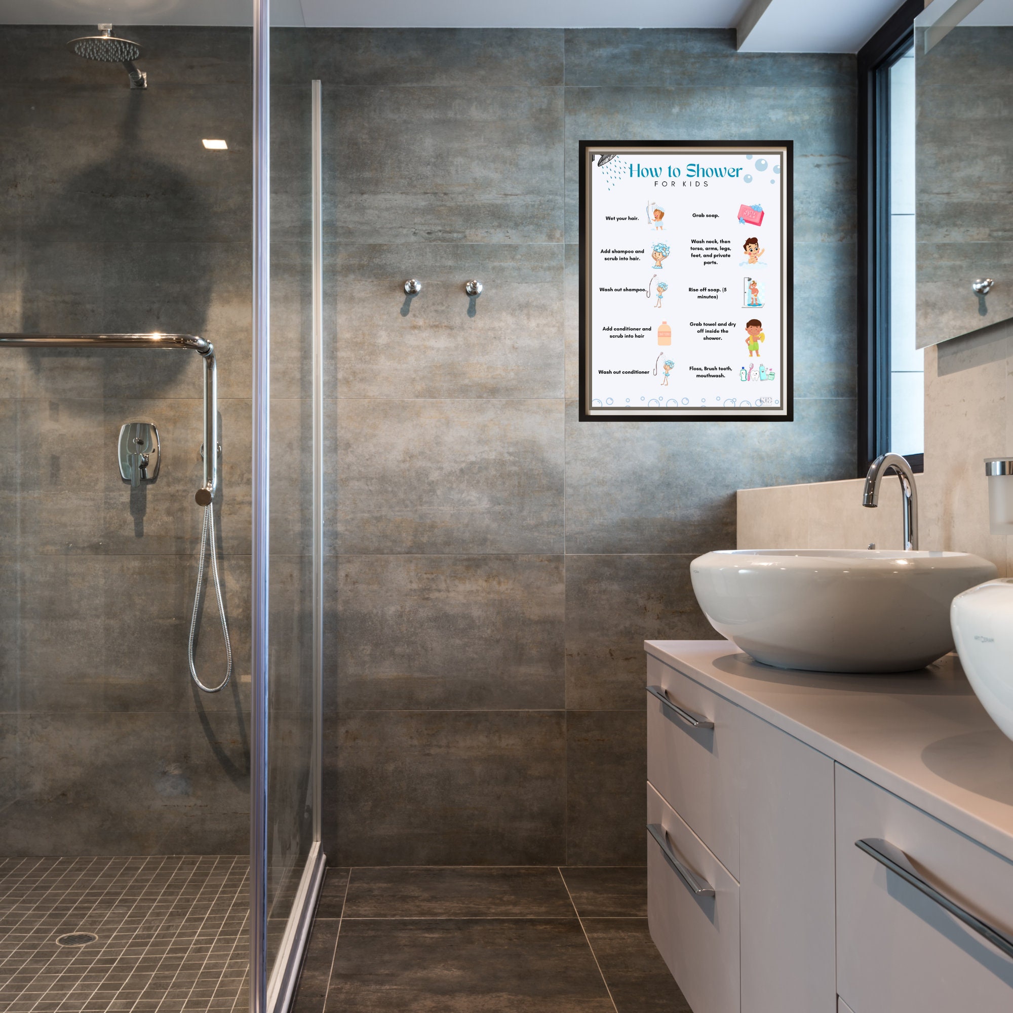 How to Shower for Kids Proper Showering Tips, Shower Wall Decor, How to
