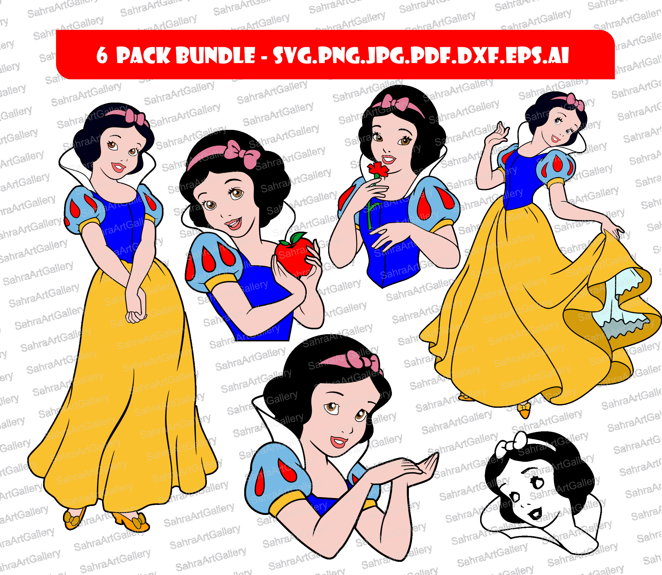 Snow White Svg Snow White Svg High Quality Layered Files - Etsy