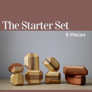 Wooden Stacking Rocks Handmade Balance Stones Family Relaxation Game Christmas Gift | Starter Set