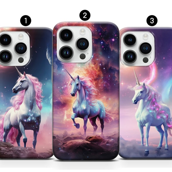 Unicorn in the Clouds Phone Case, Milky Way Cover iPhone 15 14 Pro Max 13 12 11 XR XS 6 7 8 SE Samsung S21FE Plus S24 S23 A13 A34 A54 Note10