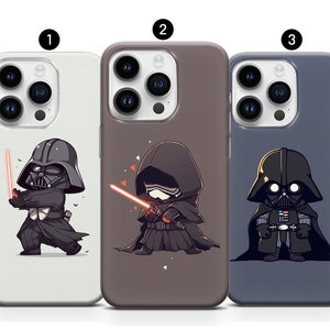 Funda para teléfono Star Luke, carcasa divertida y bonita con dibujo animado de Darth Vader para iPhone 16, 15, 14 Pro Max, 13, 12, 11, XR, XS, 8, SE, Samsung S21FE, S23 Plus, A34, A54, Note10