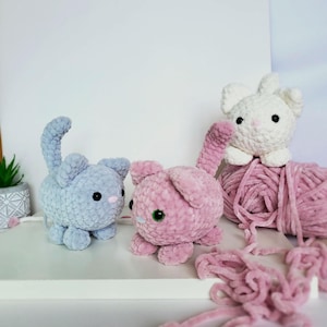 No sew easy amigurumi crochet toy cat digital PDF PATTERN good for beginners / 2 in 1 amigurumi small loaf Bubble cat crochet toy pattern