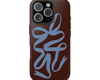 iPhone 16 Pro Plus Ribbon iPhone 15 Pro 14 13 Pro Max 12 11 Pro 15 12 Pro Max 14 Pro 13 12 Mini, Blue Bow iphone Case, Christmas Gifts idea