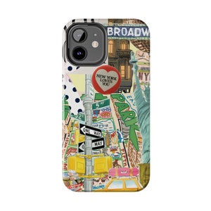 Newyork Collage Phone Case, NYC iPhone 14 Case, Coquette iPhone 15 Pro Case, USA Collage iPhone 15 14 13 12 11 Pro Max Plus Case