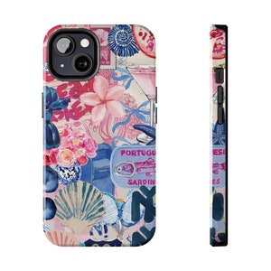 Trendy Collage Phone Case, Mediterran Vacation Scrapbook Case, Preppy and Cute Aesthetic iPhone Case, Portugal Phone Case