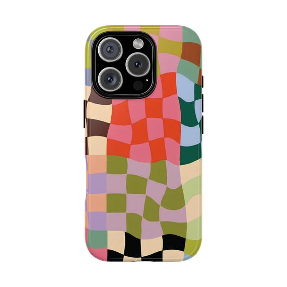 CHECKERED iPhone 11 12 13 14 15 16 Pro Max Plus Mini Gift for Her