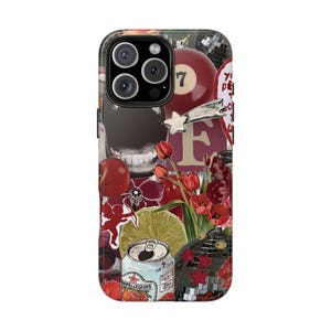 7 Red Ball Coquette Collage iPhone 16 Case, Y2K iPhone 16 15 14 13 12 11 Pro Max Plus, Samsung Gifts For Her, Christmas iPhone Accessories