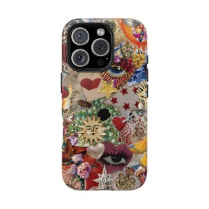 Vintage Mosaic iPhone 16 Pro Case, Sun illustration Mosaic Tiles iPhone 16 15 14 13 12 11 Pro Max, Stars Celestial Samsung Galaxy S24 Case