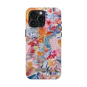 Collage telefoonhoesje Italiaans zomerthema, Coquette iPhone 15 Pro-hoesje, Europese zomer, iPhone 15 14 13 12 11 Pro Max Plus-hoesjes