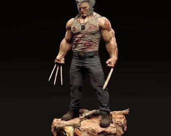 Logan Statue und Büste X-Men - STL Modell für Harz Drucker Figur 3D Druck - Hochwertiges Diorama