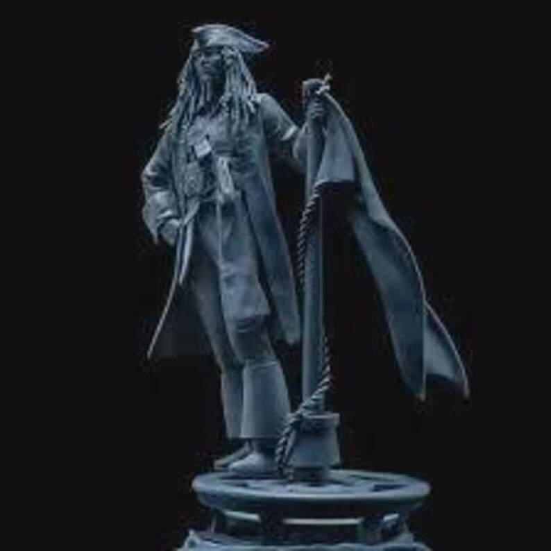 JACK SPARROW STATUE, Limited édition, PIRATES of the CARIBBEAN, Hauteur 50 cm