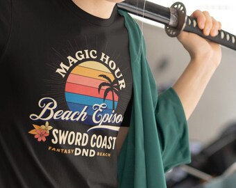 Camisa Dnd| Costa da espada & gráfico do pores do sol DND de <br> Entrega Rápida? Presente DnD | Amante do verão | Gráfico vintage | Frete grátis para os EUA