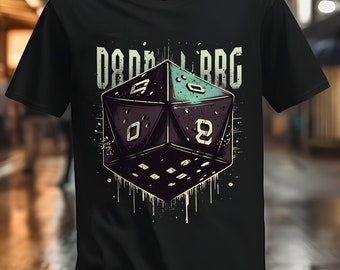Jogue os dados de estilo com a camiseta masculina de RPG Cyber Dice versão 1 – sua atualização de moda de rua