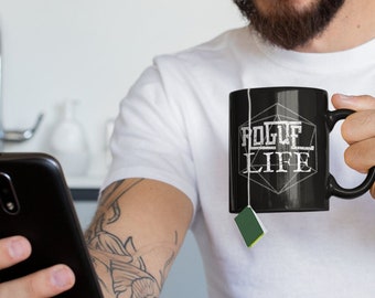 Paródia desonesto da vida caneca de café | Presente DND para jogadores furtivos | Copa de jogos de mesa RPG