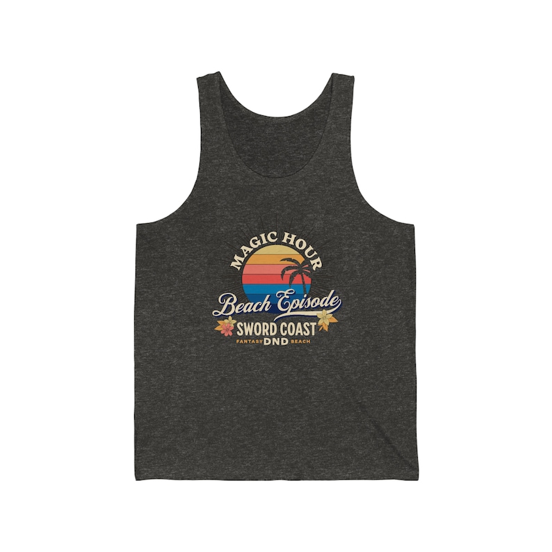 DND Regata | Buff Dm | "Sword Coast DND" Camiseta de alças unissex gráfica retrô | Vestuário TTRPG de verão | Camiseta | Camisa Zona de Aventura imagem 6