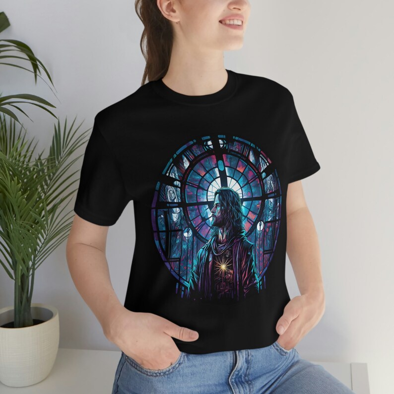 Cyberpunk T-Shirt | Stain Glass | Synthwave | Cyberpunk Fashion | Gamer Shirt | Anime Fan | Blade Runner Inspired Shirt image 8