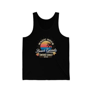 DND Regata | Buff Dm | "Sword Coast DND" Camiseta de alças unissex gráfica retrô | Vestuário TTRPG de verão | Camiseta | Camisa Zona de Aventura imagem 5