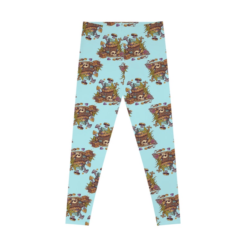 Fantasy-inspirierte Treasure Chest Leggings für Frauen: Lässige und bequeme Leggings - Perfektes Weihnachtsgeschenk für Sie Bild 2