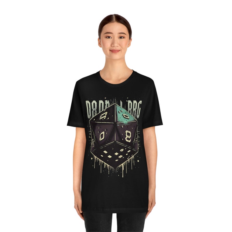Gooi de stijldobbelstenen met Cyber Dice versie 1 RPG-T-shirt voor heren - Je street fashion-upgrade afbeelding 6
