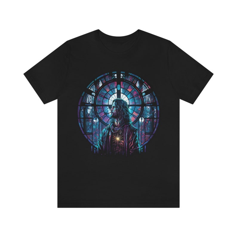 Cyberpunk T-Shirt | Stain Glass | Synthwave | Cyberpunk Fashion | Gamer Shirt | Anime Fan | Blade Runner Inspired Shirt image 3