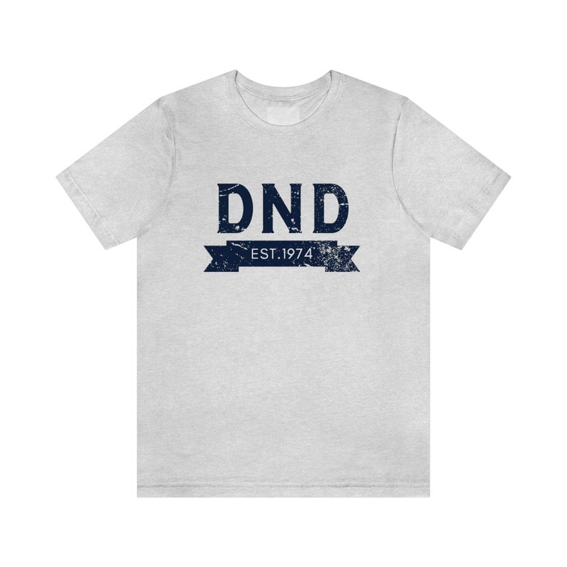 DND 1974 T-Shirt | Retro College Style Tee | Dungeons and Dragons Apparel | RPG Gift for Tabletop Gamers | Gamer Clothing | Free Us Shipping image 5