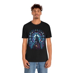 Cyberpunk T-Shirt | Stain Glass | Synthwave | Cyberpunk Fashion | Gamer Shirt | Anime Fan | Blade Runner Inspired Shirt image 5