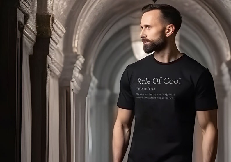 DND Rule of Cool Shirt Design Dm Shirt Tabletop RPG Funny Tee Clever