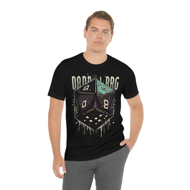 Gooi de stijldobbelstenen met Cyber Dice versie 1 RPG-T-shirt voor heren - Je street fashion-upgrade afbeelding 8