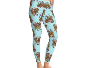 Leggings de baú de tesouro inspiradas em fantasia para mulheres: leggings casuais e confortáveis – presente de Natal perfeito para ela