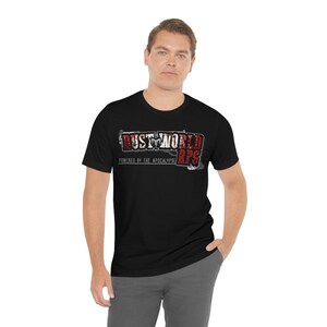 Anime Gun Shirt| Dust World RPG Logo Tee | Manga Style Shirt für Anime und RPG Enthusiasten | TTRPG Shirt Bild 4