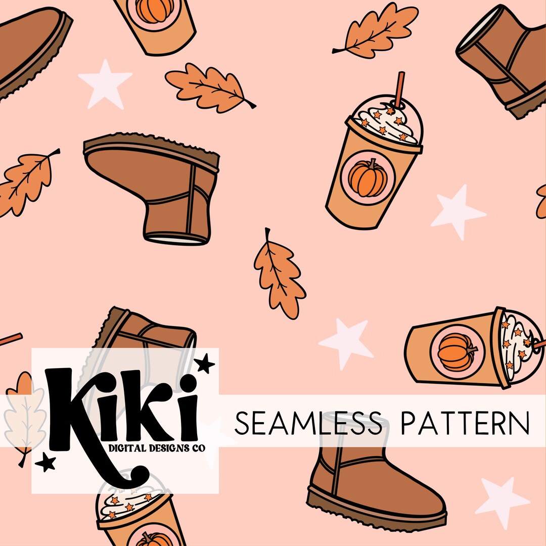 Fall Seamless Pattern File, Pumpkin Spice Seamless Pattern, Retro ...
