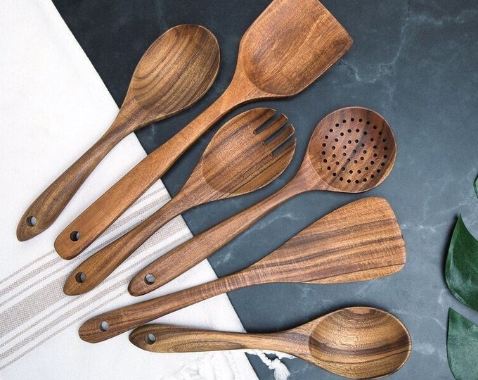 teak wooden kitchen utensils || wooden kitchen utensils set || wooden utensils set