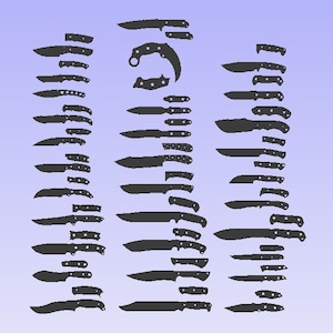 Blade Knife DXF file for laser, 31 Digital files, waterjet, and plasma cutting