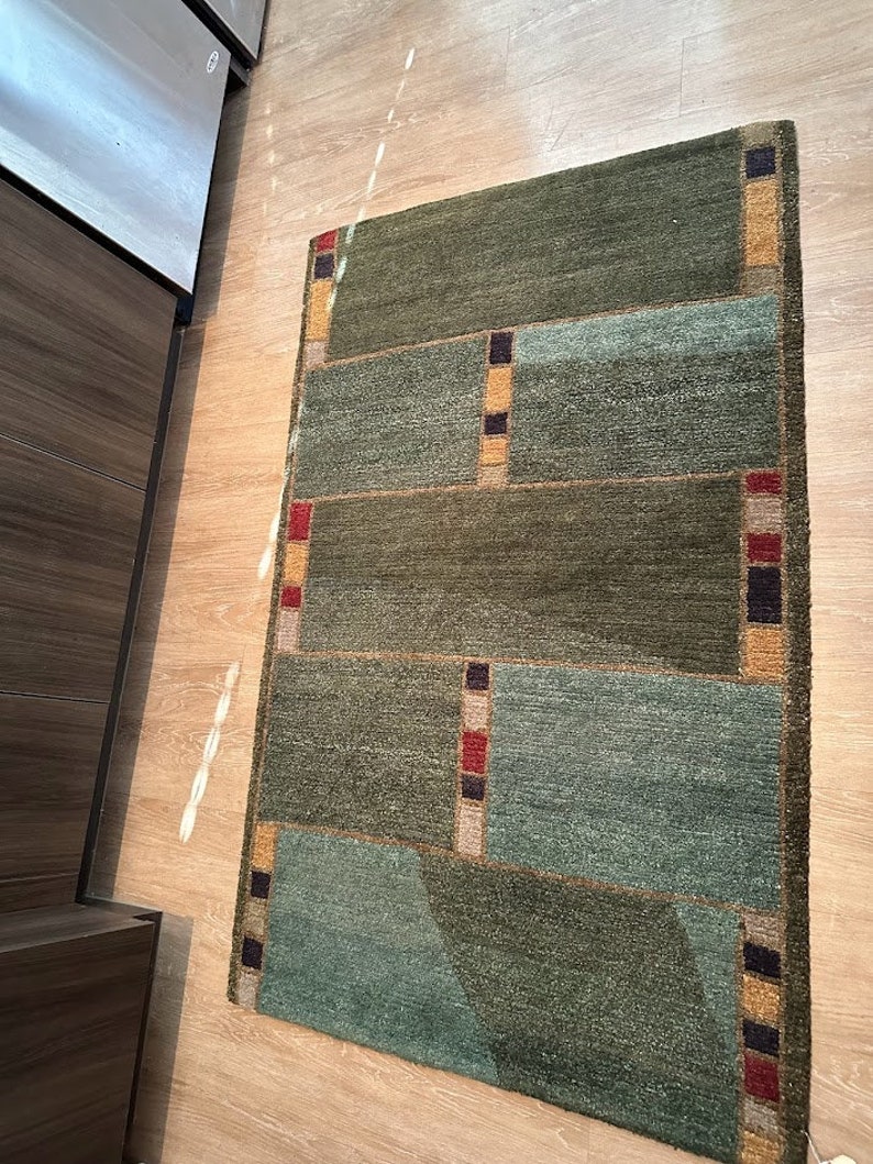 Contemporary Wool Rug Etsy