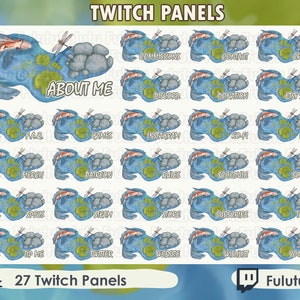 Koi Pond Panels Pack Ver. 2 | Twitch | Discord | YouTube | Kawaii Cute VTuber Fish Water Streaming Panel